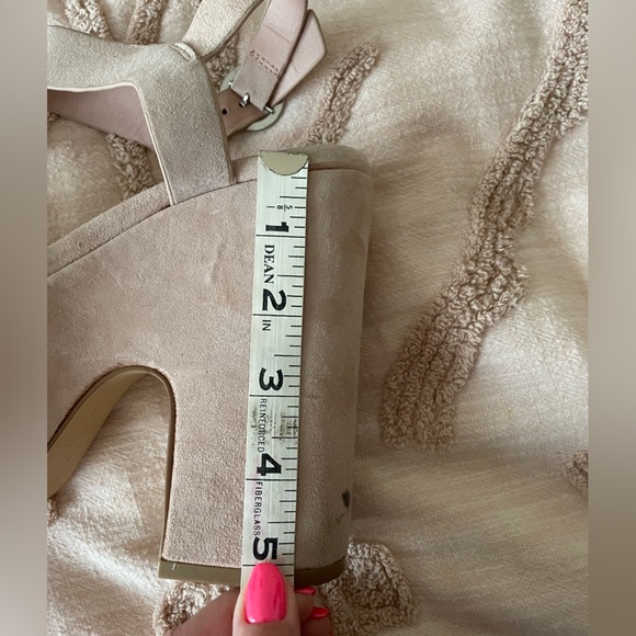 RARE Steve Madden Advice Suede Platform Sandal In Blush Size 7 - Picture 11 of 16
